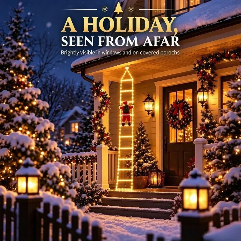 Santa Lantern Outdoor Solar Lamp Hollow Light Christmas Holiday Decor for Patio Yard Lawn Pathway Porch Backyard Garden