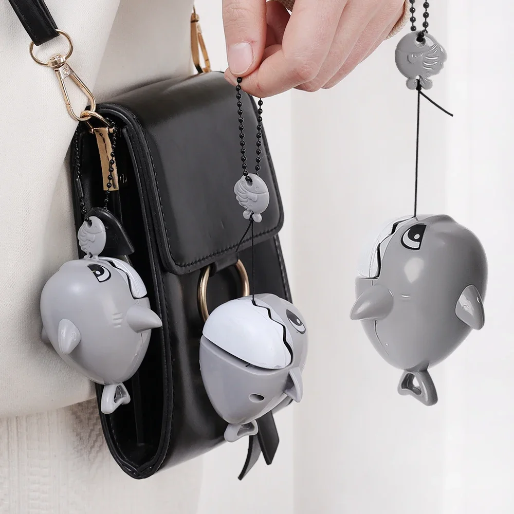 Nibbling Shark Keychain Big Fish Eat Small Fish Pull Line Nibbling Shark Keychain Fun Cartoon Keychain Small Gift Small Pendant