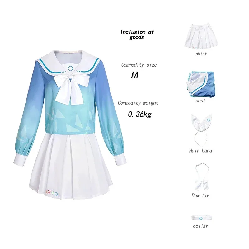 Archivo Arona juego Cosplay disfraz azul JK escuela marinero uniforme peluca sombreros accesorios de Halloween para mujeres 2025 gran oferta * fgf