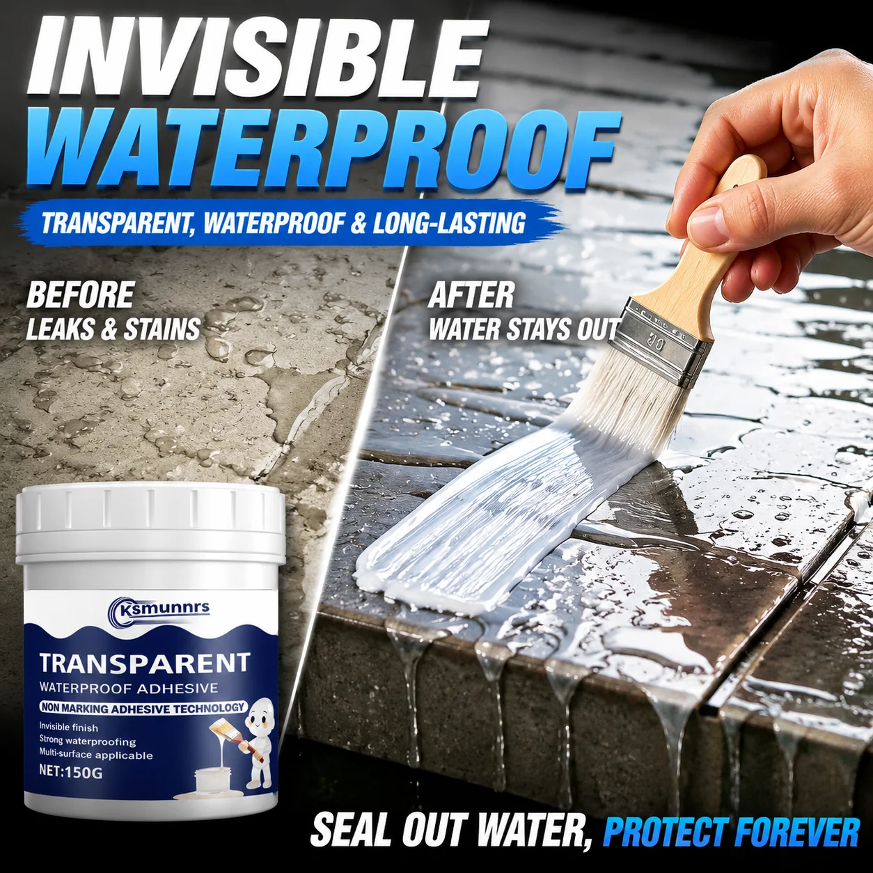 Waterproof Adhesive Sealant for Roof Leak Repair Bathroom Waterproofing and Exterior Wall Protection