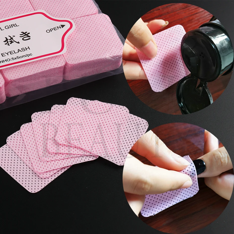 180/300/540Pcs Lint-free Nail Polish Remover Cotton Wipes Gel Polish Cleanser Paper Pad For Manicure Cleaning Makeup Tool LEWE01