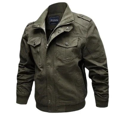 2023 Spring Autumn hombre Jacket Cotton chaqueta Men Casual Cargo Pockets Pilot Air Force Baseball Waterproof Fashion Clothing