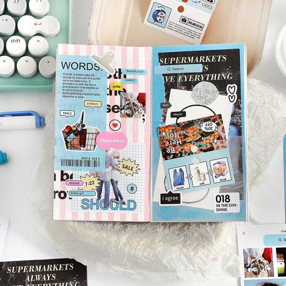 Go to the Beautiful Series Retro Paper Memo Sub, Creative Decoration, DIY, 8Packs