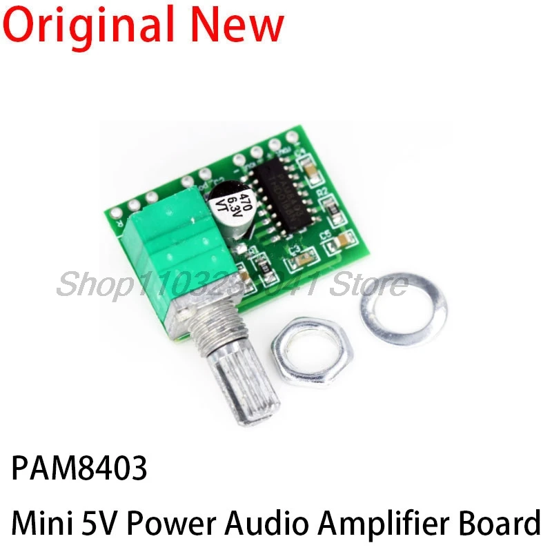 PAM8403 mini 5V Power Audio Amplifier Board 2 Channel 3W W Volume Control USB Power Potentiometer with switch