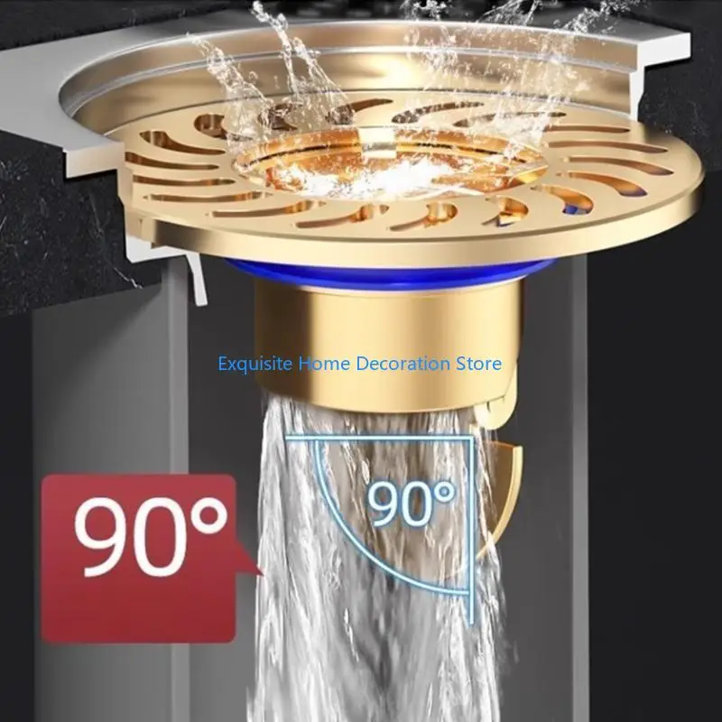 

L5BF 2PCS Круглая душевая пол столовая медная круглое напольное ситеч