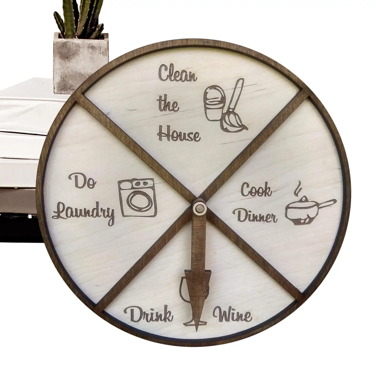Wall Spinner Wheel Drinking Housework Spinner Sign Rotary Decision Maker Task Assigner Decor For Dining Room Kitchen home decor