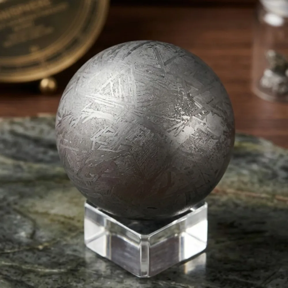 Natural Shungite Stone Sphere Ball for Reiki Healing, Meditation, Chakra Balancing, Feng Shui Energy, Home Decor Gift