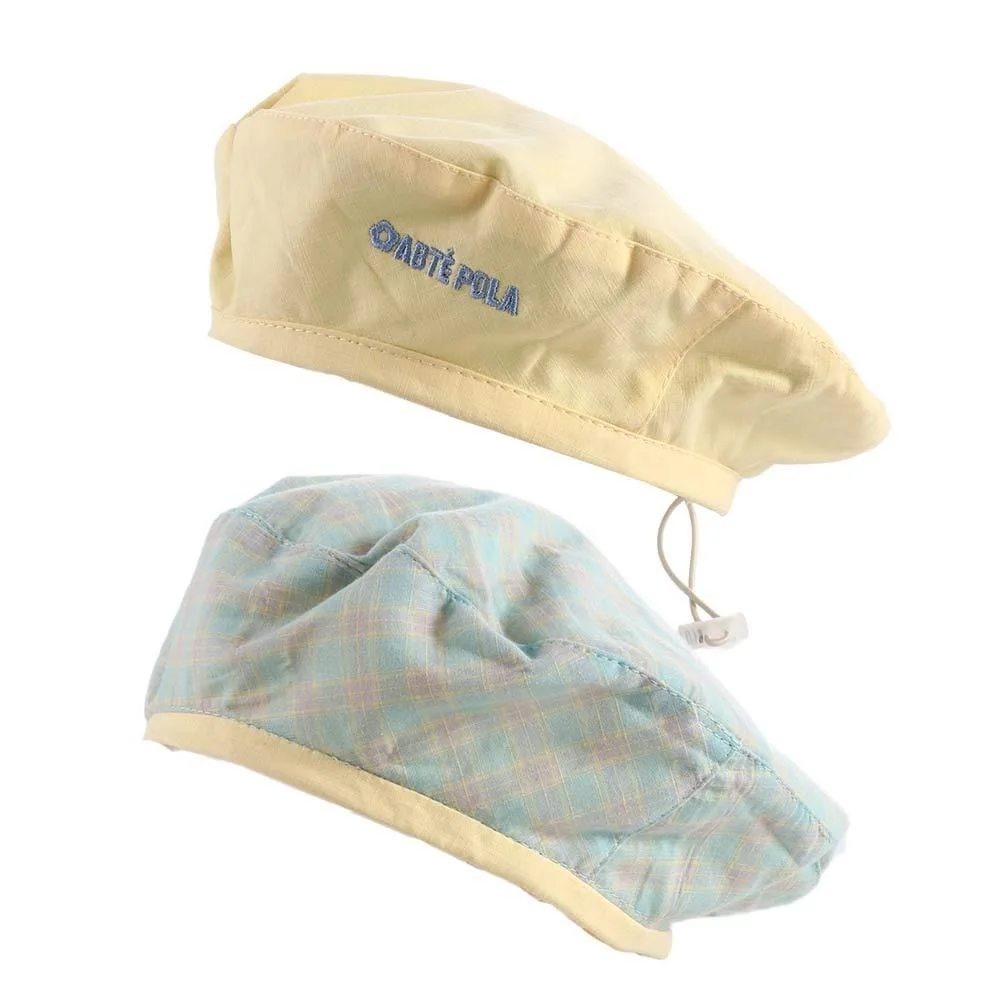 عادية منقوشة على الوجهين قبعة بلون شقة قبعة صغيرة للنساء قبعة الرسام قبعة اليابانية مثمنة قبعات الطالب #1