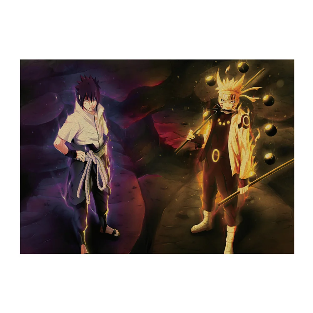 Naruto Poster Sasuke Anime Around Naruto Bedroom Boy Girl Creative Wall Decoration Naruto Surrounding Kraft Wall Stickers Mural