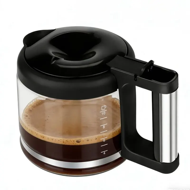 

NEW HOT In Stock-Glass Coffee Pot Replacement 10-Cups For De' Longhi Models COM532M 3066 3067 3093 3094 3111 3112 KF140 KF863& B