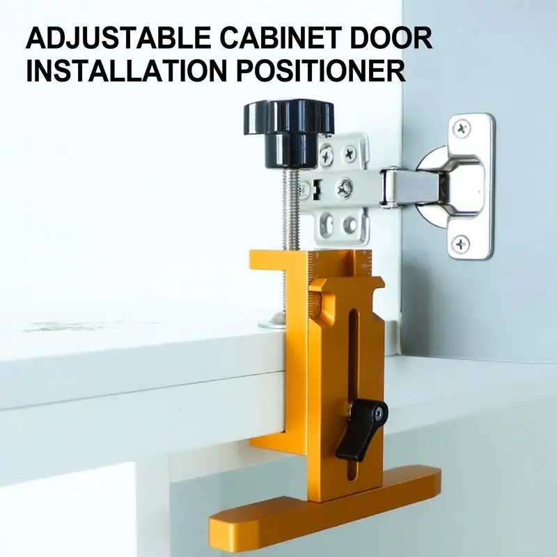 Cabinet Door Installation Positioner Rustproof Aluminum Alloy Hardware Jig Cabinet Installation Tool With Precise Adjustment For