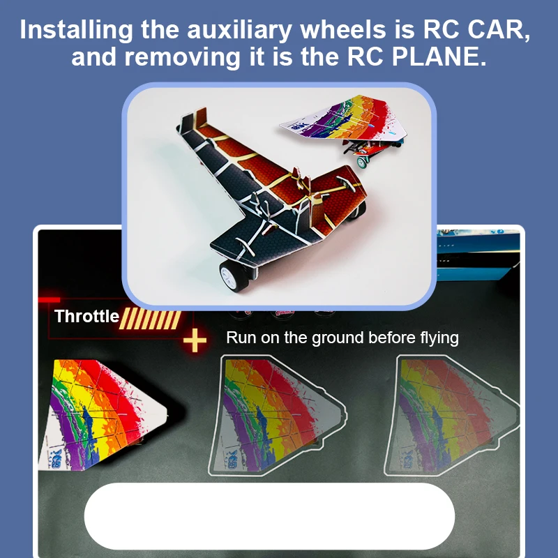 B2 fai da te RC aereo Mini aereo di carta ala fissa tavola magica Origami aeroplani di carta con 10 pezzi di aereo di carta giocattoli per bambini