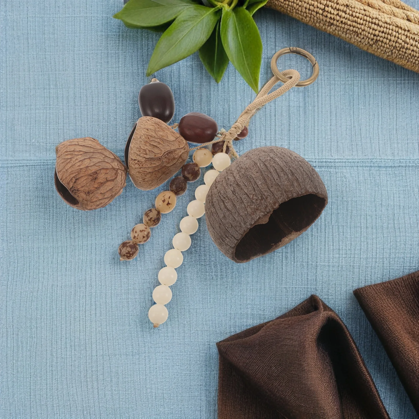 

Nutshell Rattle Shaker Handcrafted African Nut Shaker Percussion Bell Tribal Drum Bell Shekere Maracas Yoga Sound Instruments