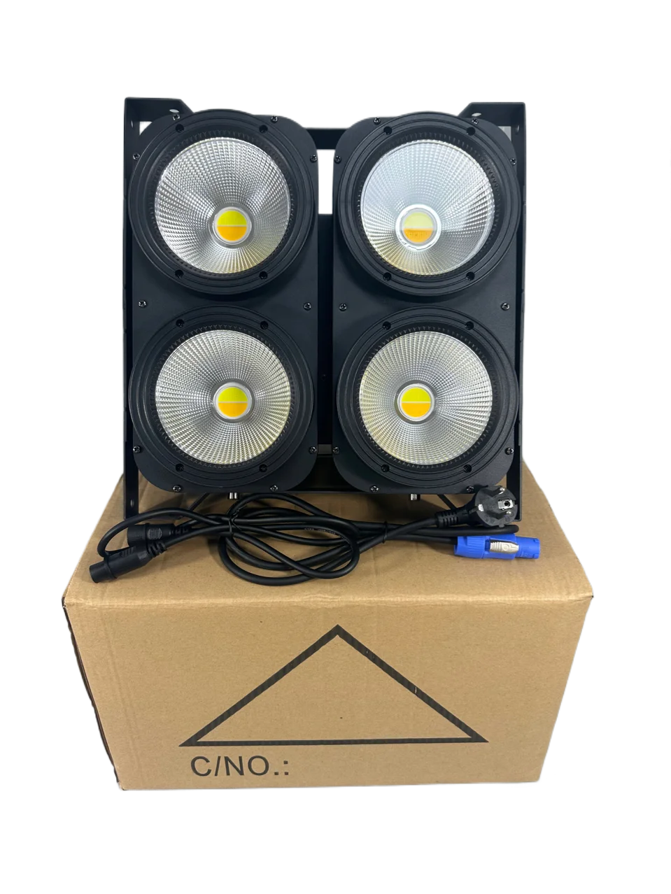 Imagem -06 - Equipamento de Iluminação Led Audience Blinder Alta Potência Cob Branco Branco Quente Olhos Estroboscópio Dmx Olhos 4x10 0w 2x100w