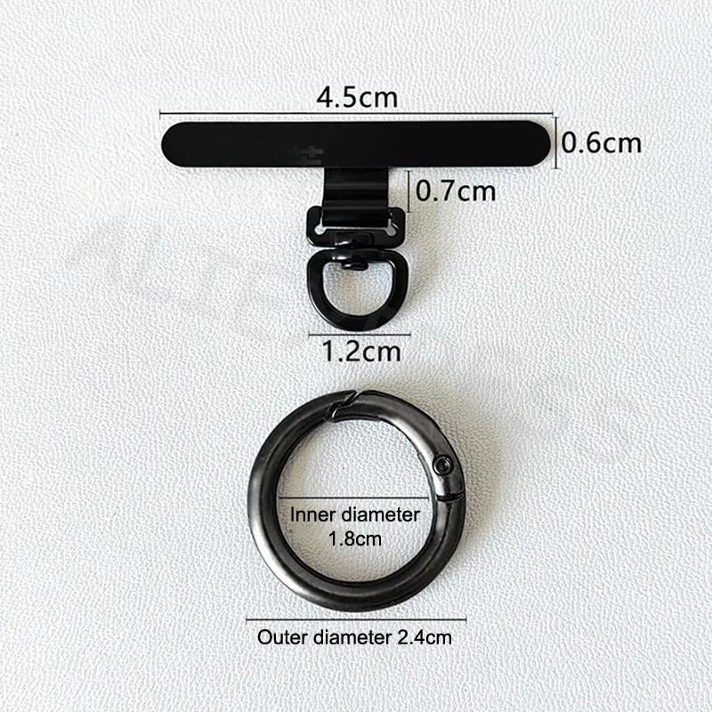 Stainless Steel Phone Case Lanyard Patch 360 Rotating Clip Anti Loss for   Universal Holder for Active Use