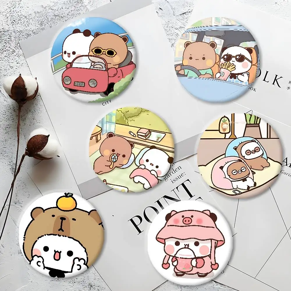 B-BUBU D-DUDU Badge Peripheral Lapel Pins Tinplate Round Brooch For Shoulder Bag Accessories Souvenir Gifts