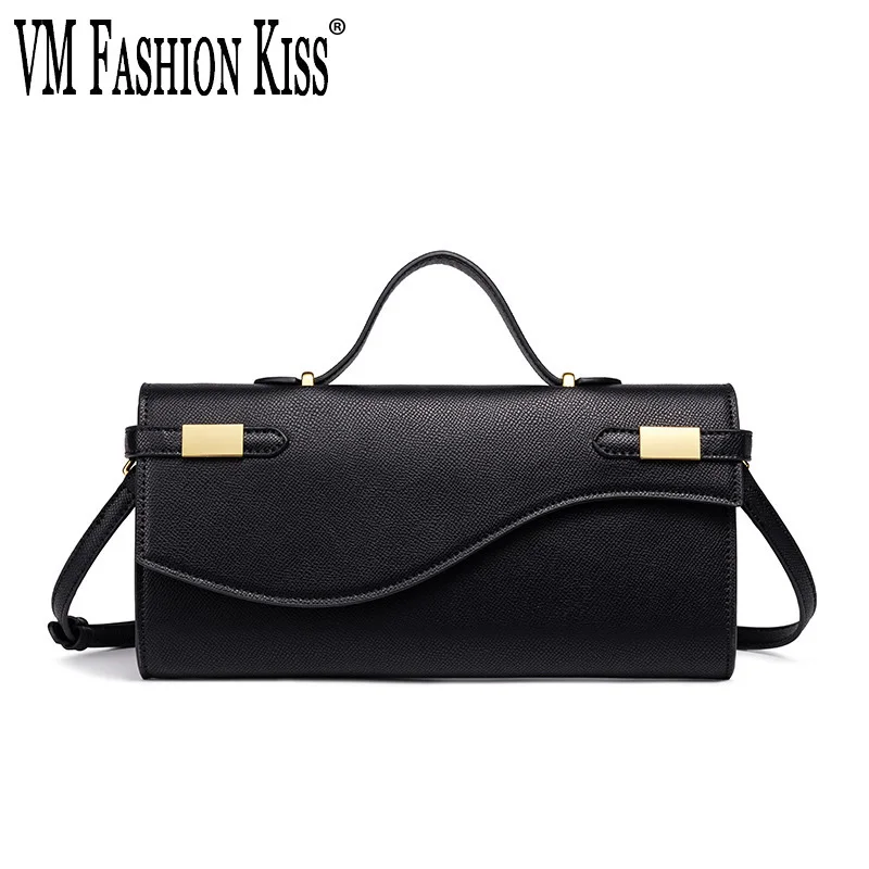 

Black Bag Cherry Red Envelope Wine Red Envelope Upscale New Handbag European And American Fashion Palm Pattern Flip Hand Organ