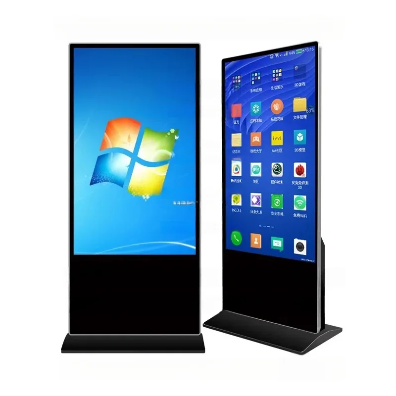 43 50 55 65 Inch Indoor Touch Screen Lcd Outdoor Advertising Totem Kiosk CMS Software Led Display Digital Signage And Displays