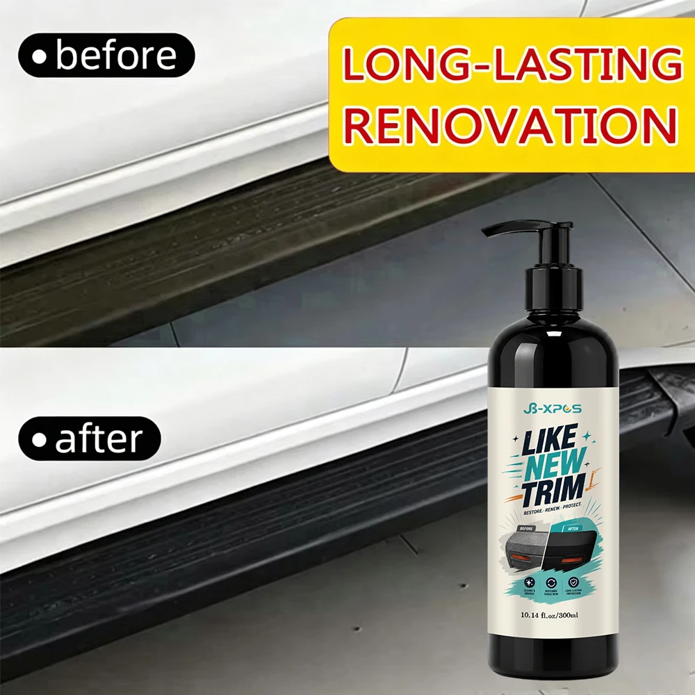 Car Plastic Restorer Cream Darkener Gray To Black Matte Finish Anti-Fade Coating Bumper Trim Renovator Long-Lasting YT2015