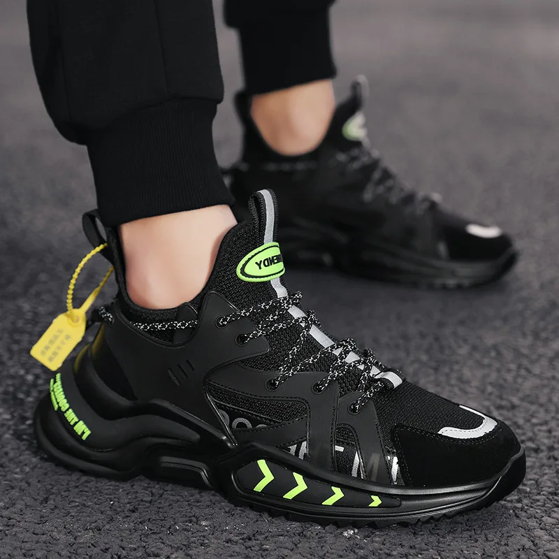 Fashion Men Sneakers Mesh Casual Shoes Lac-up Men Shoes Lightweight Vulcanize Shoes Walking Sneakers Zapatillas Hombre