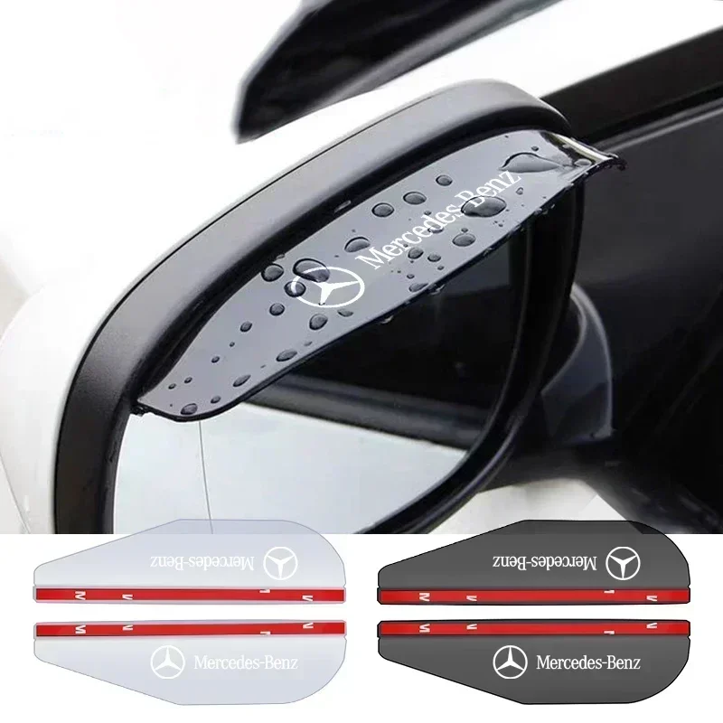 

2Pcs Car Rearview Mirror Rain Eyebrow Shield Cover for Mercedes Benz B/C/E/S Class A Class C200L GLC GLK CLA Car Accessories