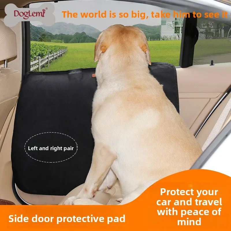 

Защитный коврик для двери автомобиля для домашних животных, чехол на сиденье для собак, устойчивый к царапинам, нескользящий, аксессуары для перевозки собак и кошек, безопасные принадлежности для путешествий.
