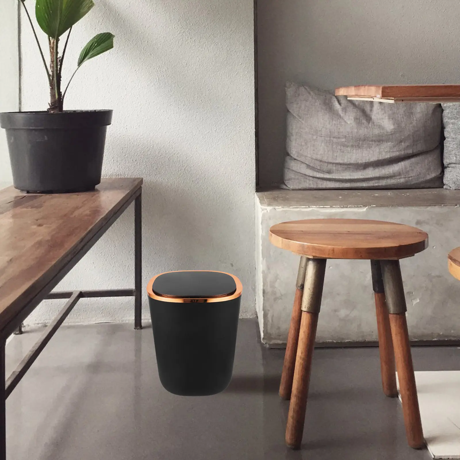 

Automatic Bathroom Trash Can Smart Sensor Trash Bin Narrow Small Size Ideal for Toilet Room Kitchen Cabinet Under Sink Area Odor