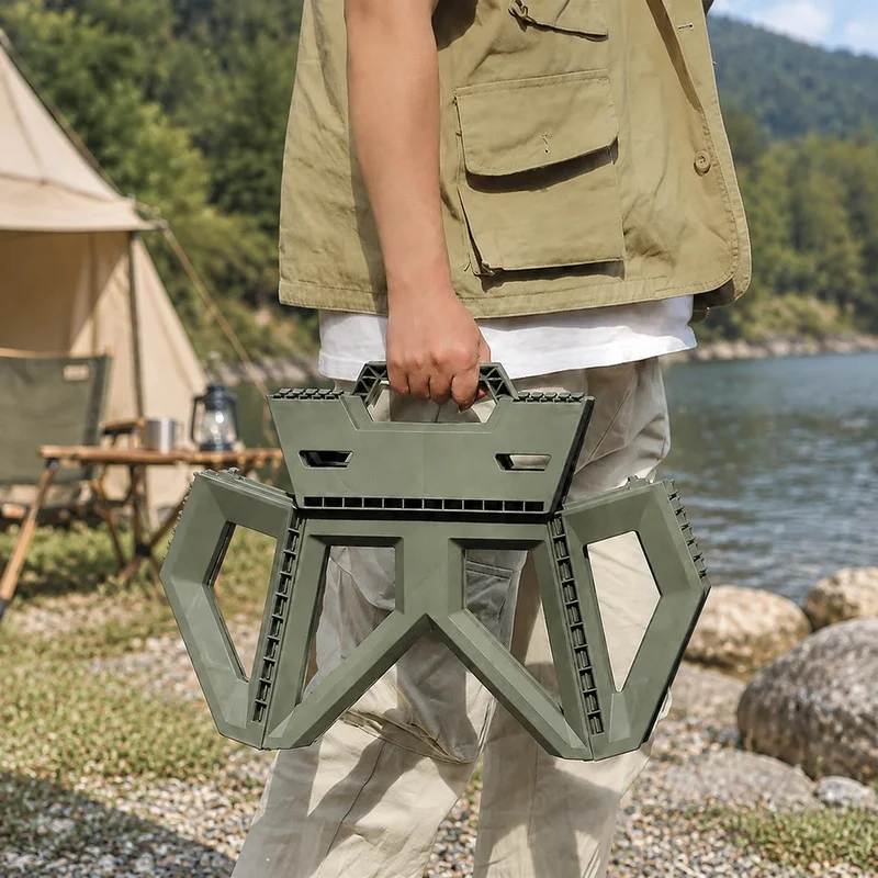 Portable Outdoor Folding Seat for Fishing, Camping, and Beach - Lightweight, Strong, and Long-Lasting Stool