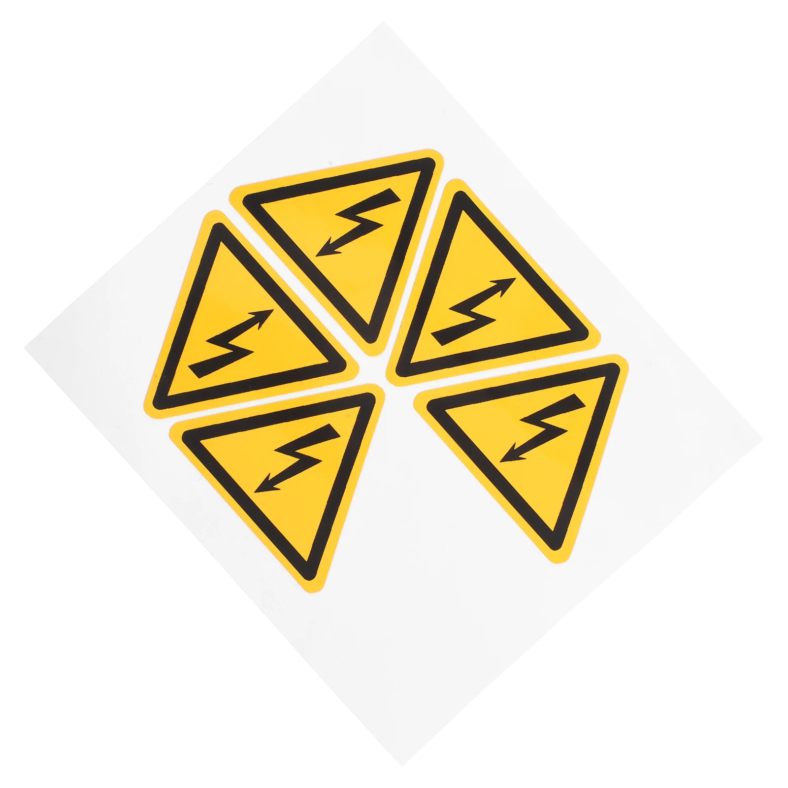 5pcs Electric Danger Sign Label Waterproof Pvc Warning Sticker For Electrical Panel High Voltage Caution Safety Decal