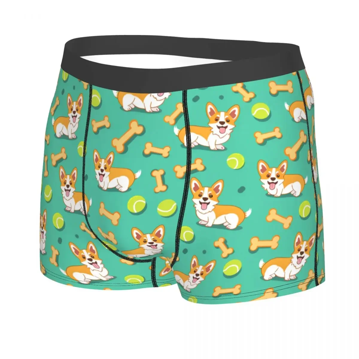 Custom Cool Corgi Dog Pattern Boxers Shorts Panties Male Underpants Comfortable Briefs Underwear