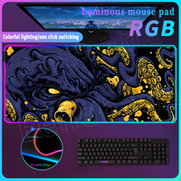 RGB Octopus Monster Player Mouse Pad Anime Game Accessories Carpet XXL Game Player Table Pad PC Large Game Technology Yeston