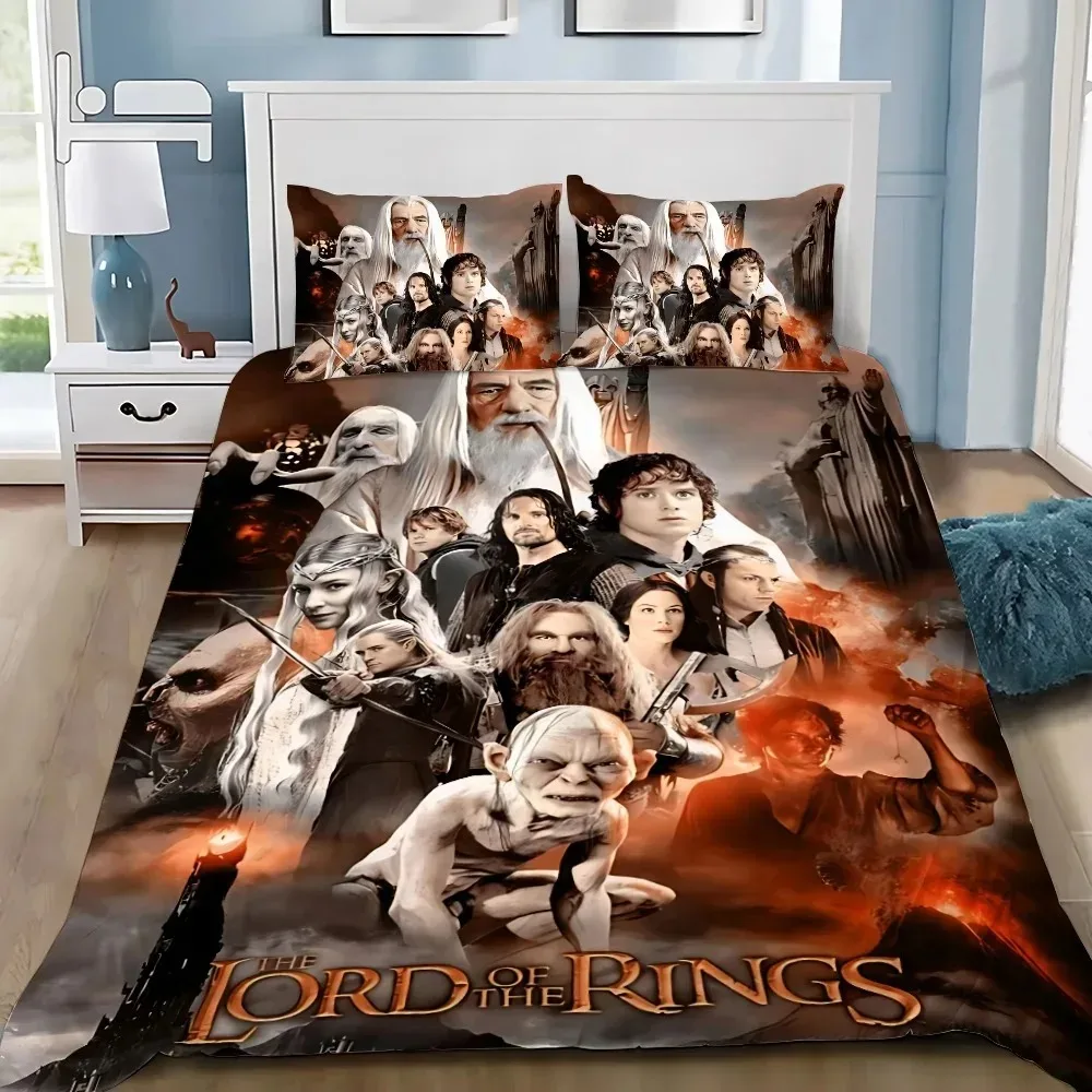 

Exquisite 3D The Lord of the Rings Wallpaper Hobbit Home Decor Printing Bedding Set Comforter Bed Kids Girls Boys Gift
