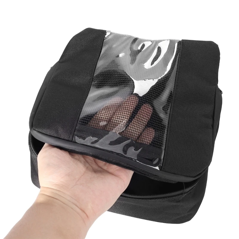 Motorcycle Navigation Bag with Clear Top Window and Strap Mount