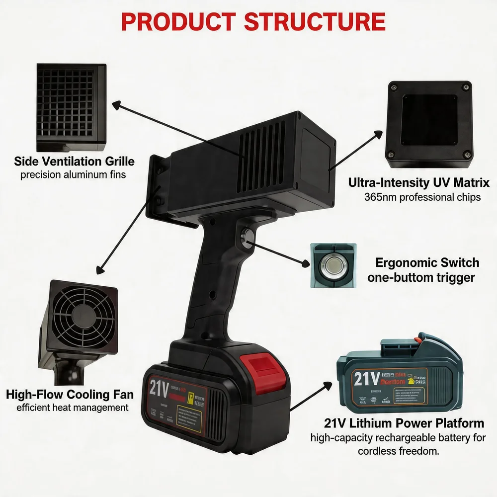 Kingshowsatr NEWEST UV Led 50W 80W 150W High Power LED 365nm UV LED Curing Light For Automotive Paint Repair