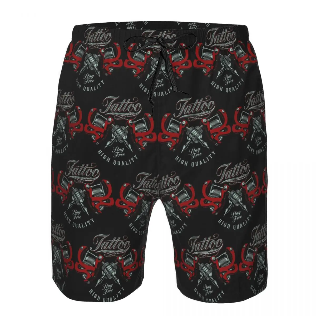 Custom Bib Tattoo Artist Tattooists Trunks Beach Board Shorts Casual Quick Dry Swim Summer Men Pants