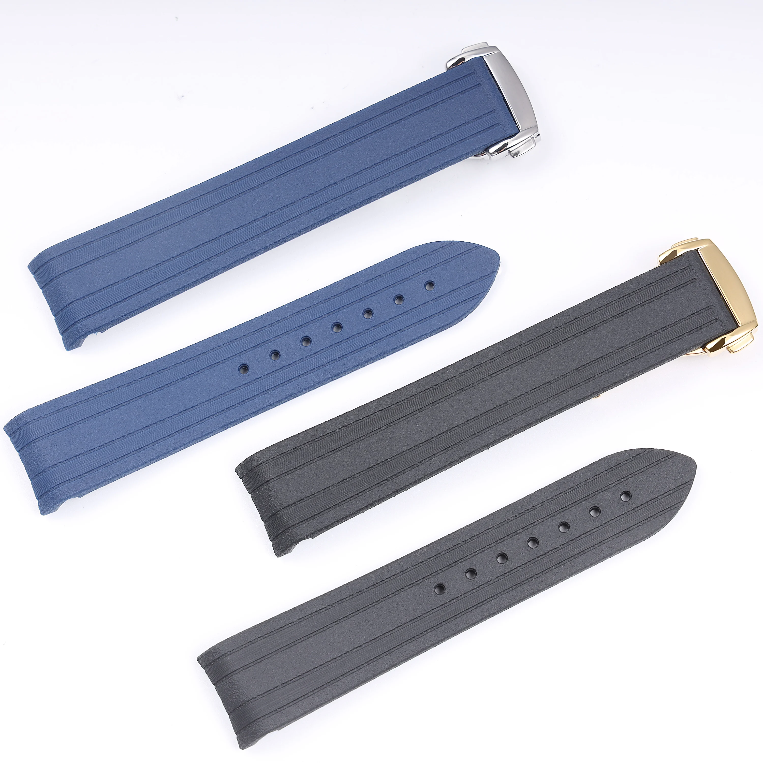 

20mm Curved End Rubber Silicone Watchband for Omega for Seamaster 300 Waterproof Wristbelt Men Women Bracelet Watch Accessories