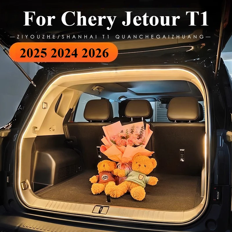 New For Chery Jetour T1 2025 2024 2026 Trunk Light Strip Tailgate Lighting Atmosphere Light Modification Accessories