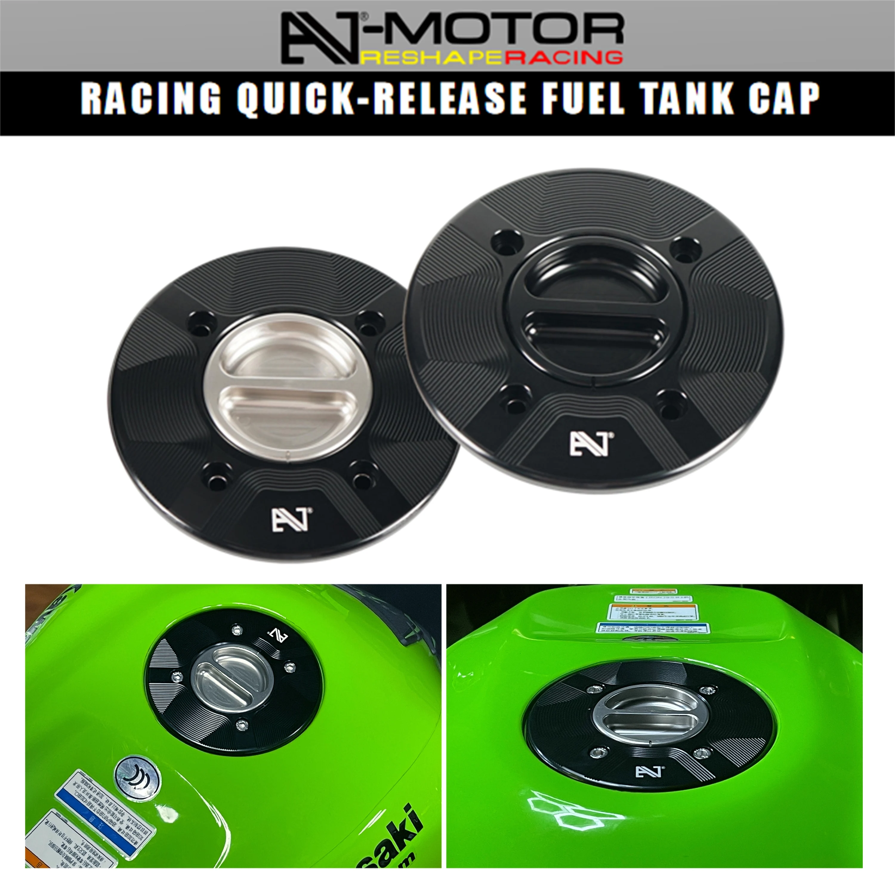 For Kawasaki Ninja 400/500 Motorcycle Racing Quick Release Fuel Cap, CNC Aluminum Alloy Lightweight Upgrade