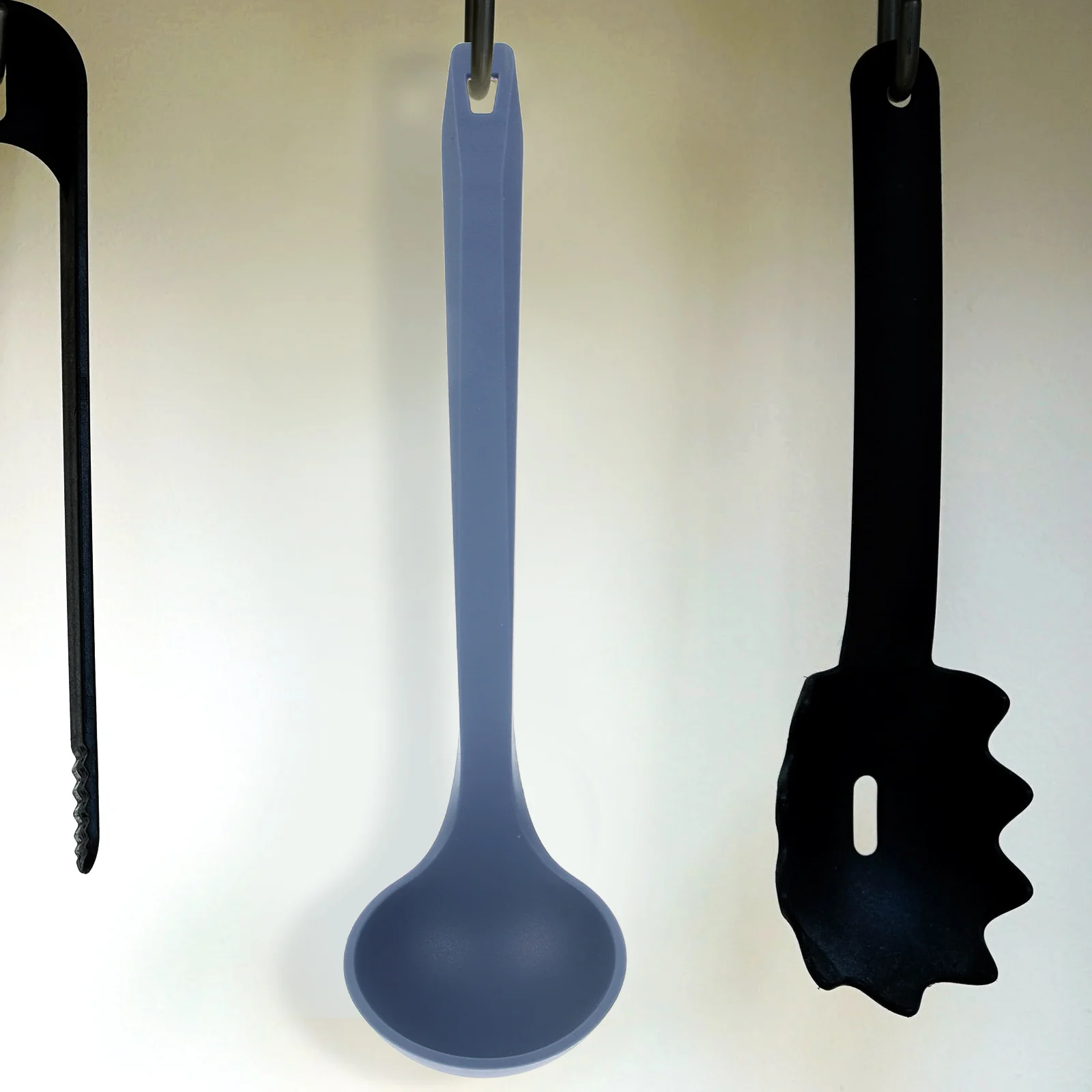 

Sky Blue Soup Spoon Cooking Nonstick Long Handle Large Silicone Spoons Household