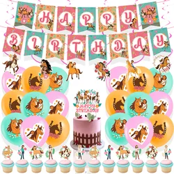 Spirit-Stallion of the Cimarron Party Decoration, Paper Banner, Cake Topper, Balloon for Kids, Birthday Party Decor Supplies