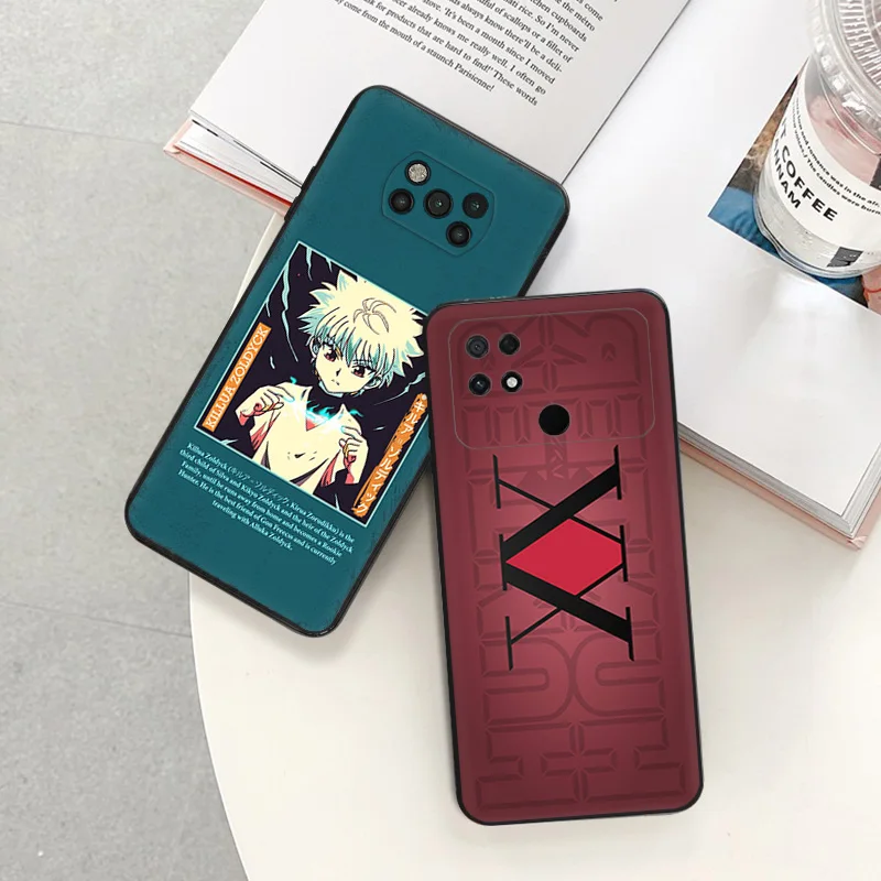 Matte Phone Case for Xiaomi Mi Poco F3 F4 F5 X3 X4 X5 M3 M4 Pro GT M5 C40 C50 C51 M5S Cartoon Hunter X Hunter Black Soft Cover