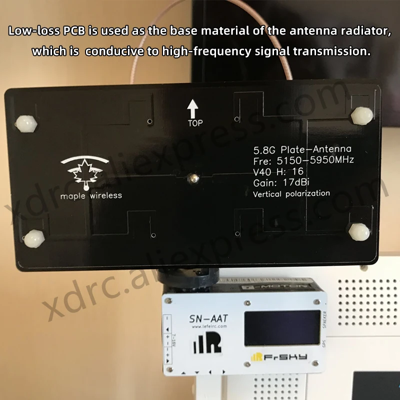 Maple Wireless 5.8G 17dBi Antenna 17db High Gain AAT/Manual SMA/RPSMA For HD VTX Auto Tracker FPV Monitor Drone SIYI HM30