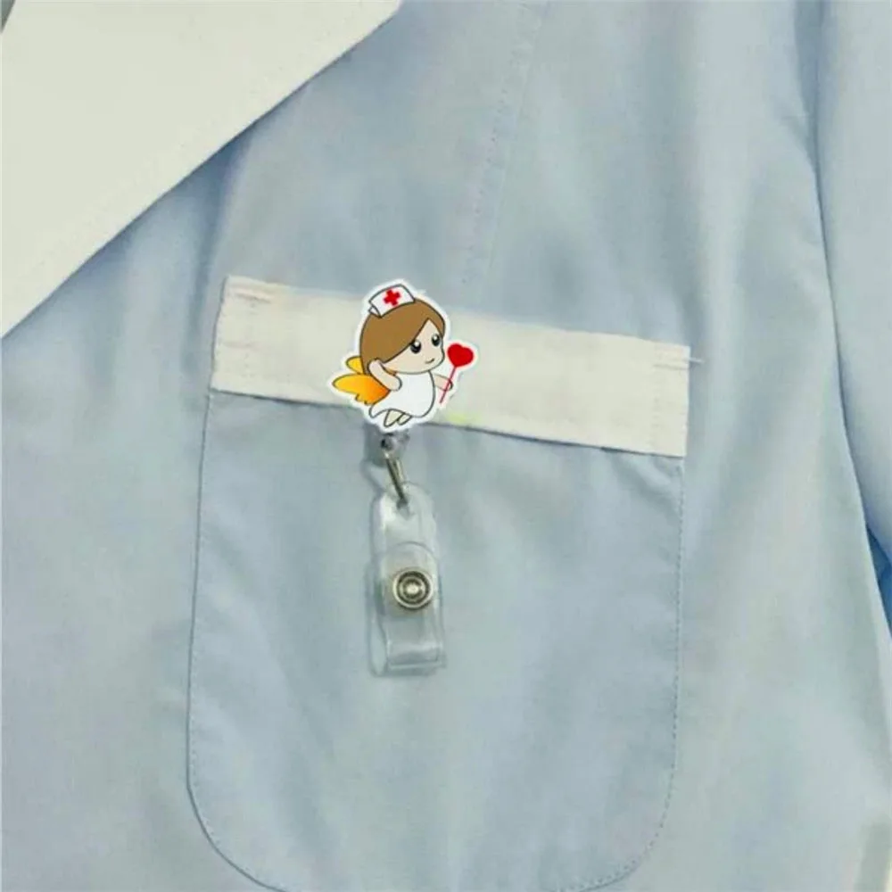 

Exhibiton Cute Badge Reel ID Name Card Doctor Clips Badge Holder Clip Office Supplies Name Card Holder Card Holder Clip