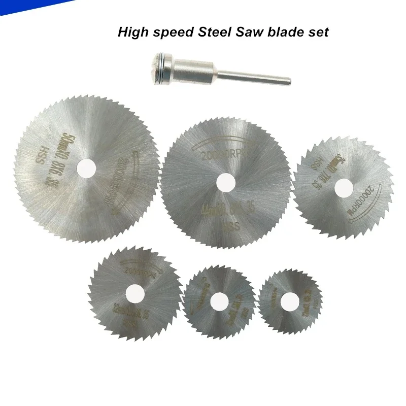 High Speed Steel HSS Saw Blade Set Cut Wood Metal Plastic Slices Circular Saw blade 6.35MM Grinding Machine Drill Cutting Blade