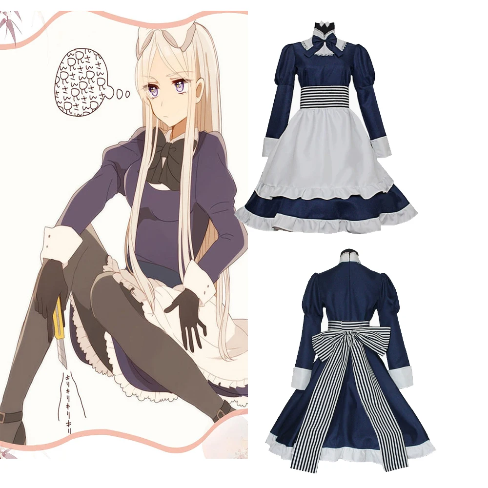 Disfraz de Cosplay de Anime Axis Powers Hetalia, Disfraz de Nataliya Arlovskaya de Bielorrusia, Disfraz de Halloween, Vestido de Sirvienta, Disfraz para Actuaciones