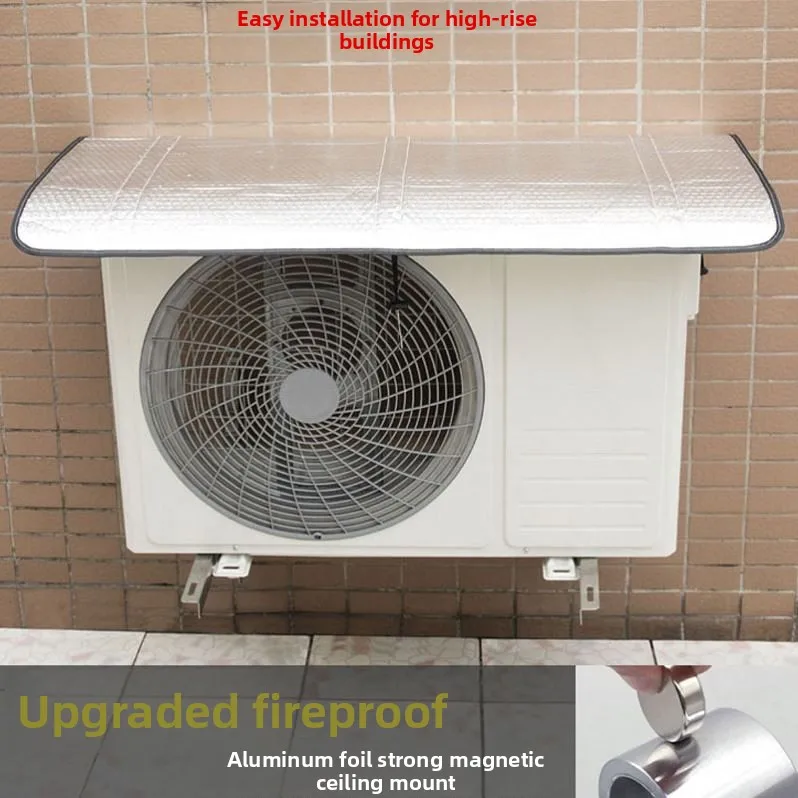 

Современный простой защитный кожух для наружного блока кондиционера от дождя, пыли и шума, звукоизоляционная панель для центрального кондиционирования воздуха