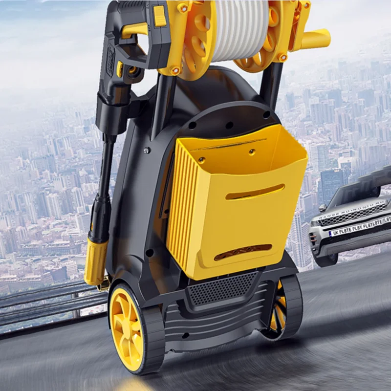 Lavatrice per auto completamente automatica 2800W macchina per la pulizia della pistola ad acqua ad alta pressione portatile 220V ad alta potenza con bobina di avvolgimento