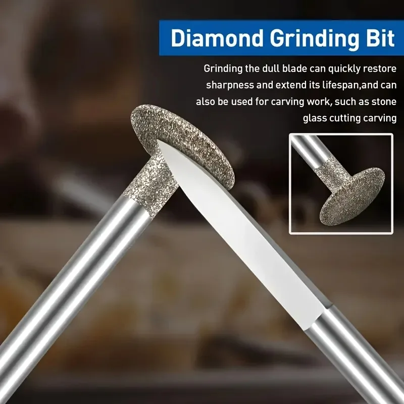 6-teiliges Holzschnitz-Bohrerset mit 3mm Schaft, Metallschleifwerkzeuge für Rotationswerkzeuge, Gravur & Holzbearbeitung – Detail 2