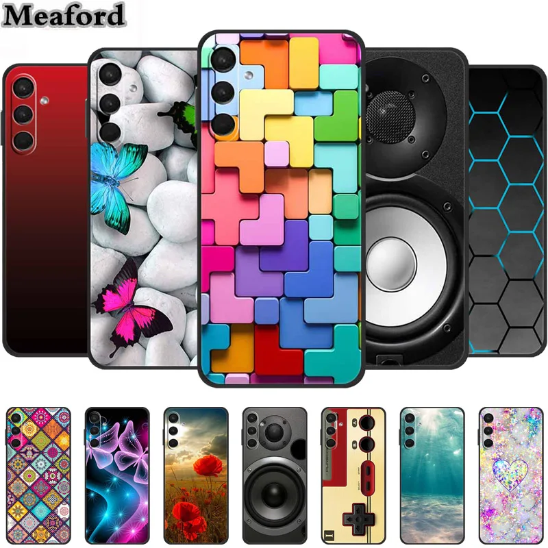 For Samsung Galaxy A55 5G Case Luxury TPU Soft Silicone Phone Back Cover for Samsung Galaxy A 55 Protective Shockproof Fundas