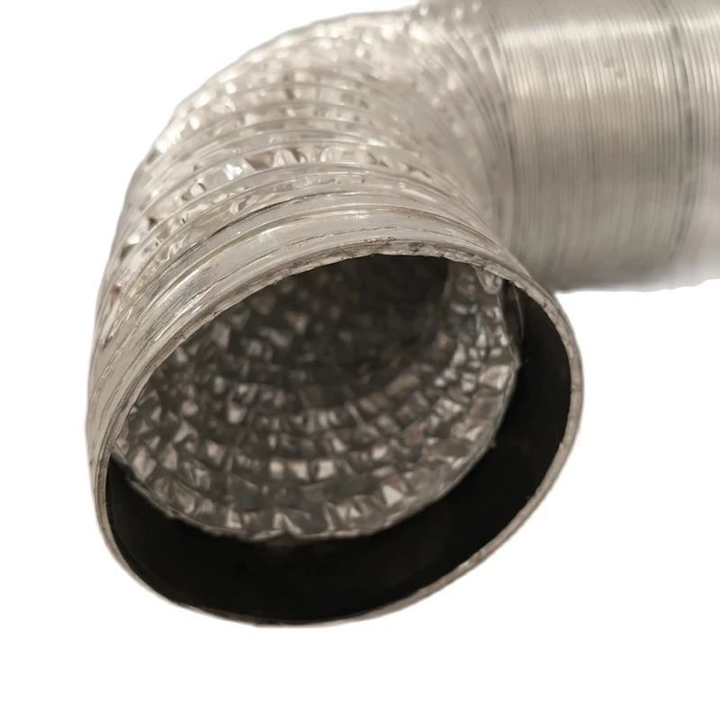 50/60/76/80/90mm Encrypted Aluminum Foil Ventilation Pipe Scalable Smoke Tube Parking Heater Kitchen Outlet Exhaust Fan Hose
